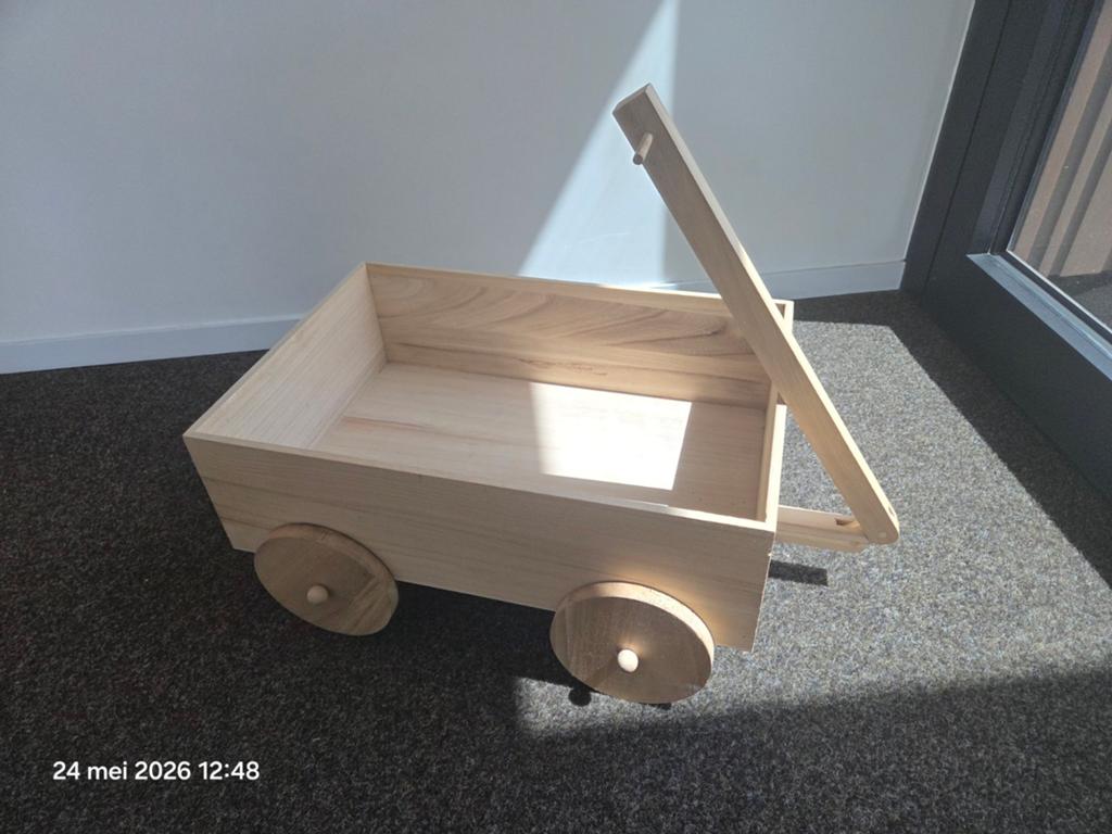 Houten bolderkar decoratie doopsuiker, Enlèvement, Utilisé, Jouet à Pousser ou Tirer