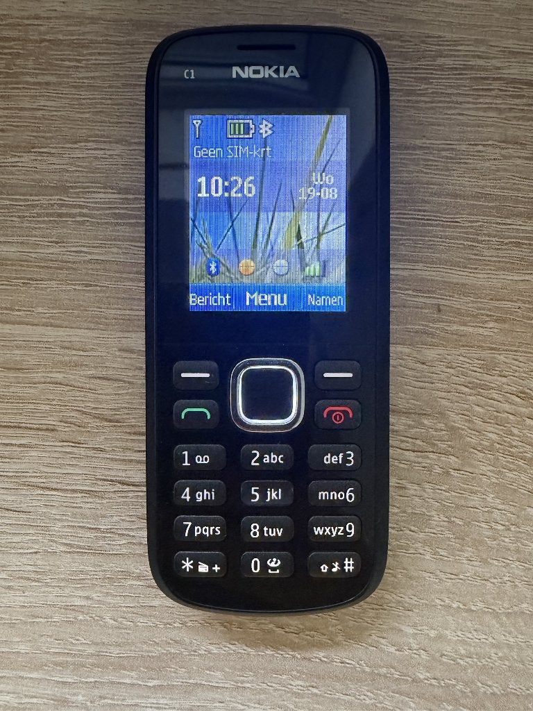Nokia C1-02, Telecommunicatie, Mobiele telefoons | Nokia, Gebruikt, Geen camera, Zwart, Ophalen of Verzenden