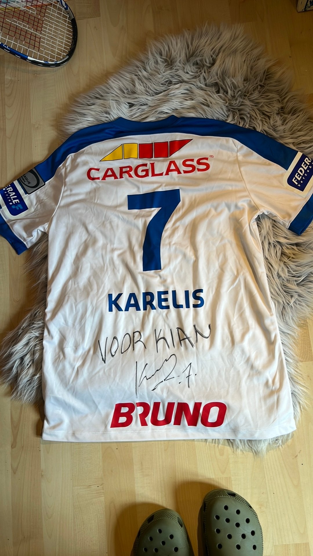Genk shirt met handtekening, Verzamelen, Sportartikelen en Voetbal, Ophalen, Gebruikt, Shirt