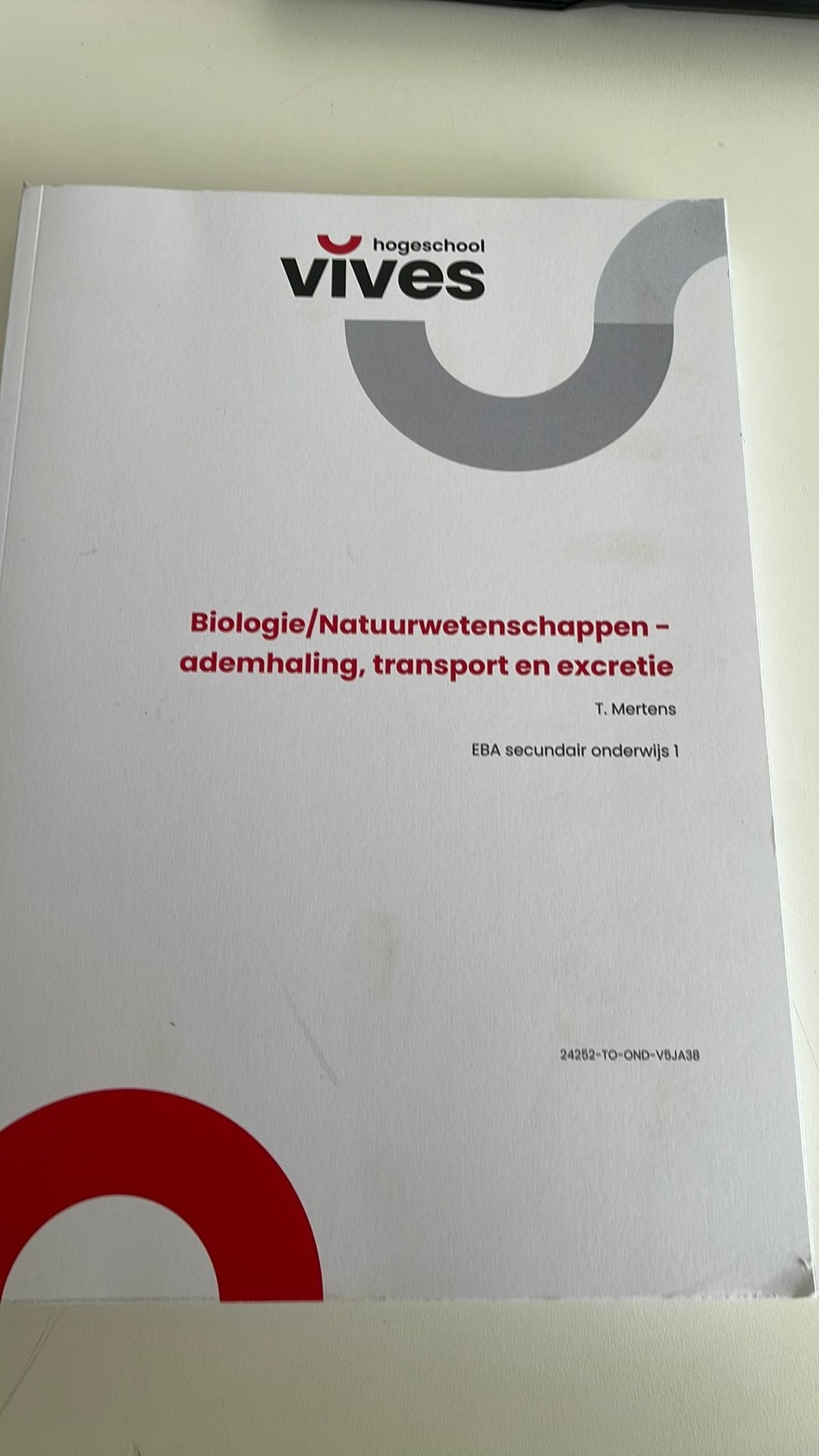 Biologie/NW - ademhaling, transport en excretie, Boeken, Ophalen of Verzenden, Zo goed als nieuw, Hogeschool