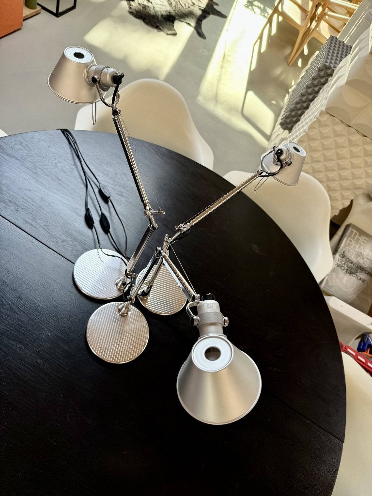 Artemide Tolomeo Micro bureaulampen – set van 3, Ophalen, Bureaulamp, Met schakelaar, Metaal