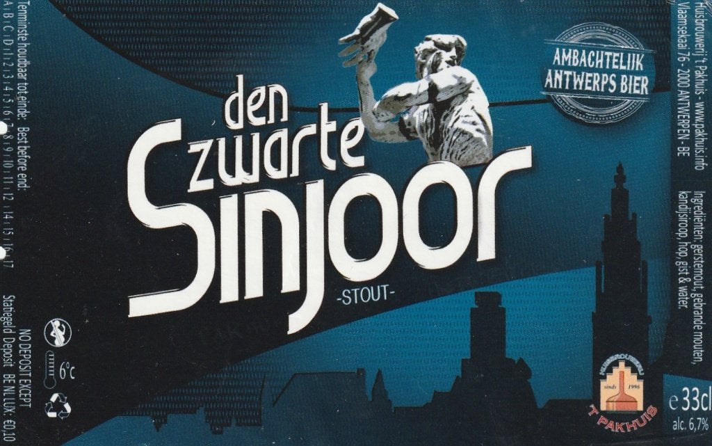 bieretiket België De Koninck : den Zwarte Sinjoor, Verzamelen, Verzenden, Gebruikt, Overige typen, De Koninck
