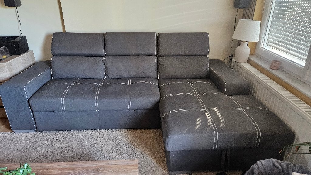 canapé d'angle, Trois personnes, Tissu en microfibre, Banc d'angle, Enlèvement