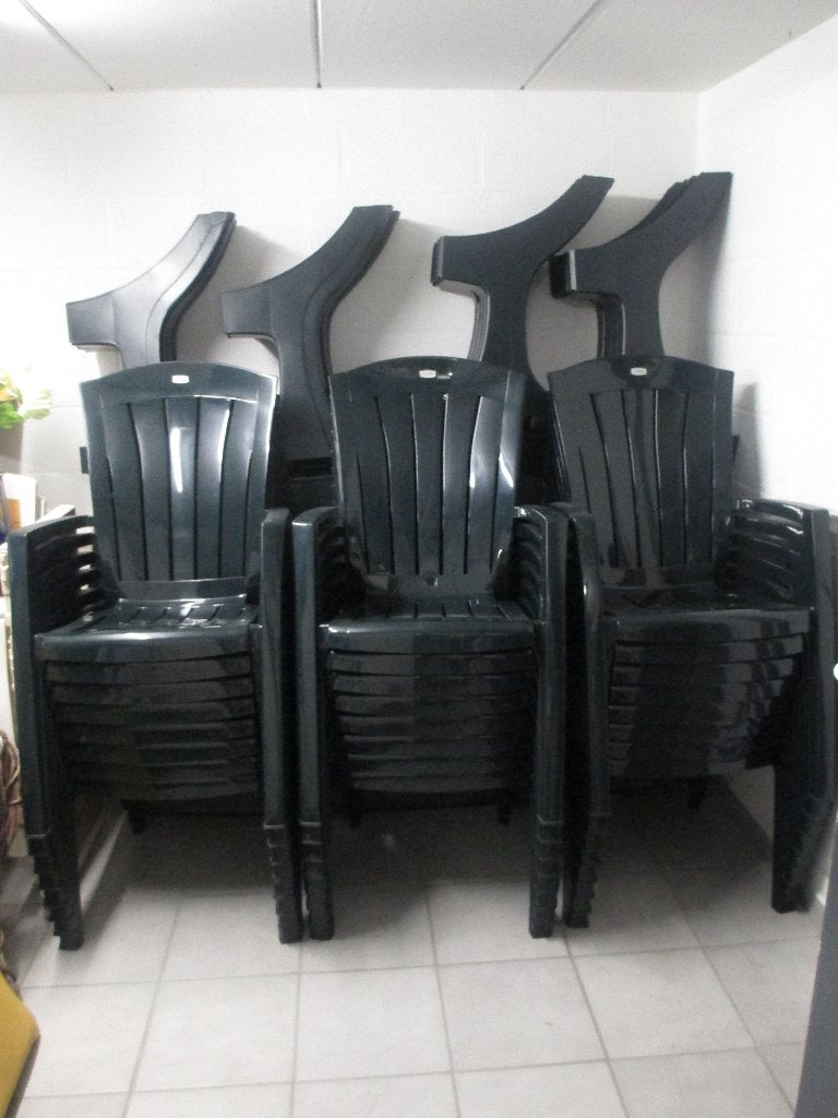 4 x set de jardin - table + 6 chaises par set, Jardin & Terrasse, Chaise, Salons de jardin, Comme neuf, Synthétique