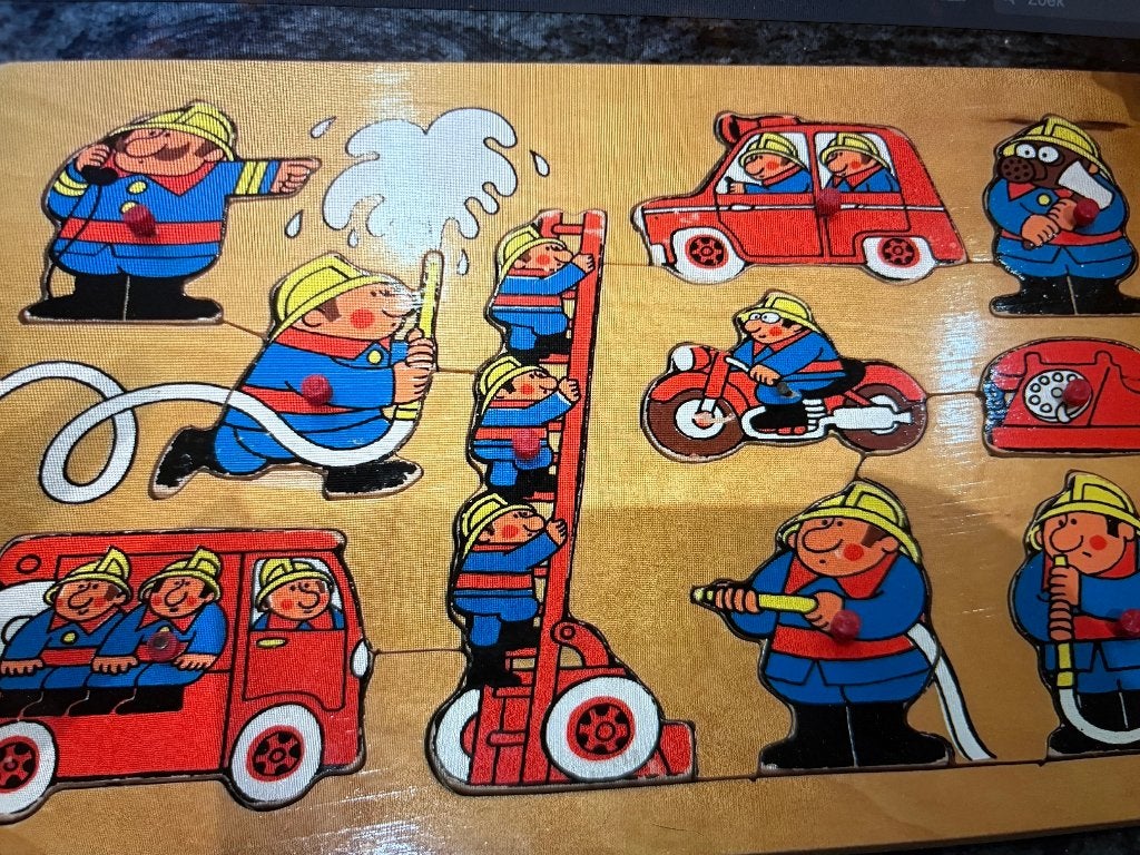 puzzle à insérer vintage en bois, Enlèvement ou Envoi, Comme neuf, Autres types