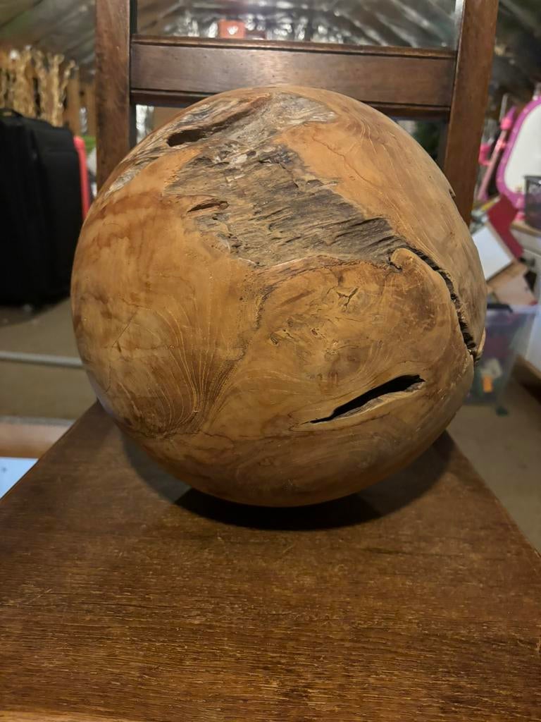 Decoratief element in massieve teak, Enlèvement, Comme neuf