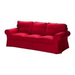 Housse Ikea Ektorp 3 pl Idemo rouge, Enlèvement ou Envoi, Utilisé, Trois personnes, Banc droit