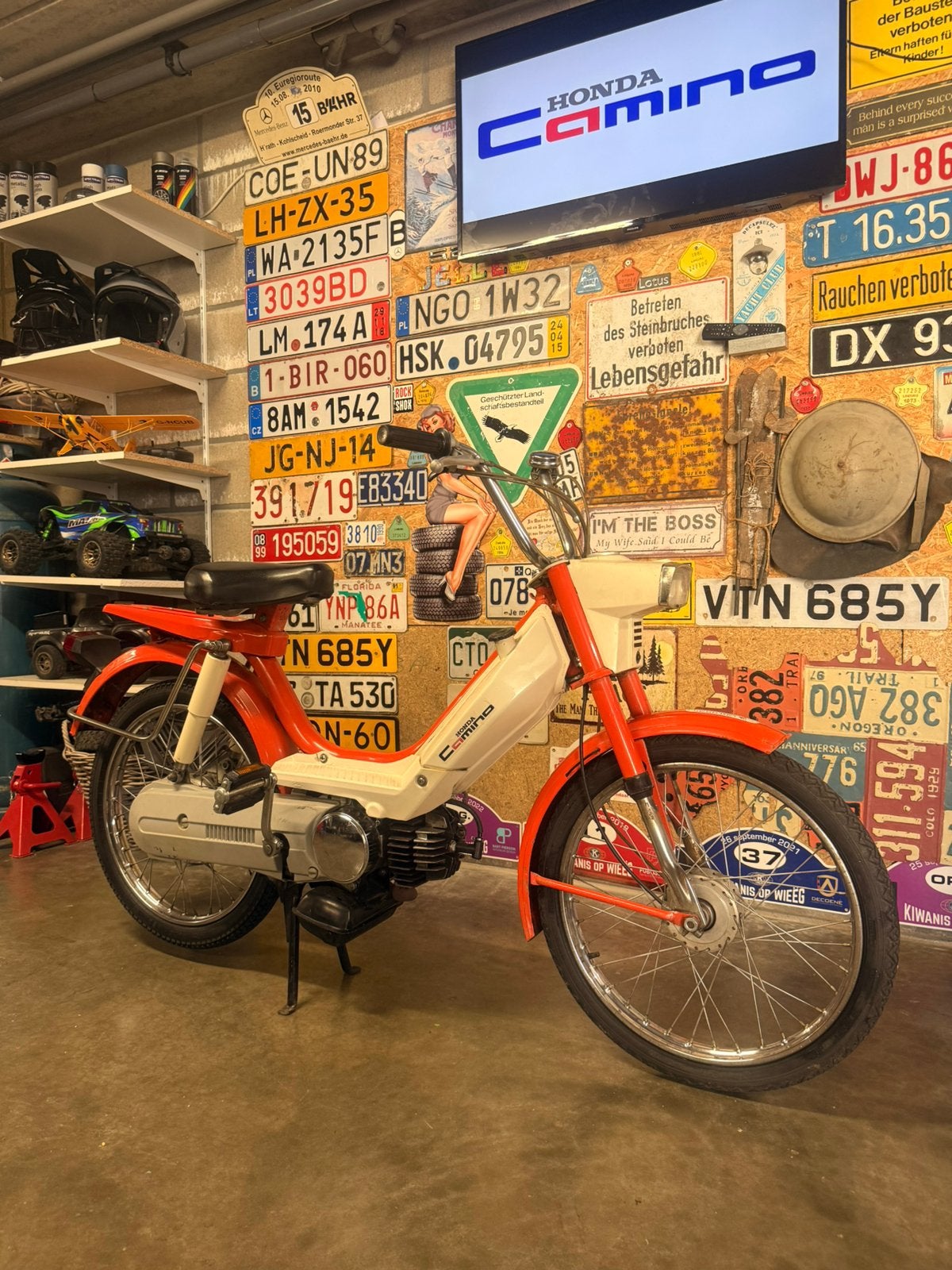 Honda camino vario oranje 1977, Fietsen en Brommers, Brommers | Honda, Ophalen, Zo goed als nieuw, Klasse A (25 km/u)