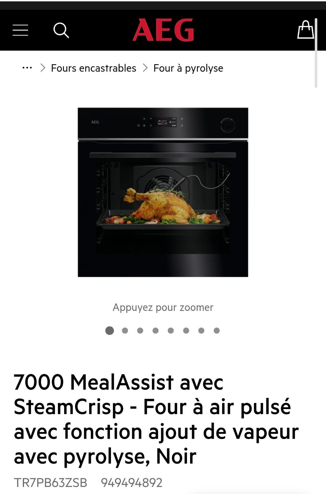 Four combiné traditionnel et vapeur AEG., Neuf, Encastré, Bosch, Enlèvement
