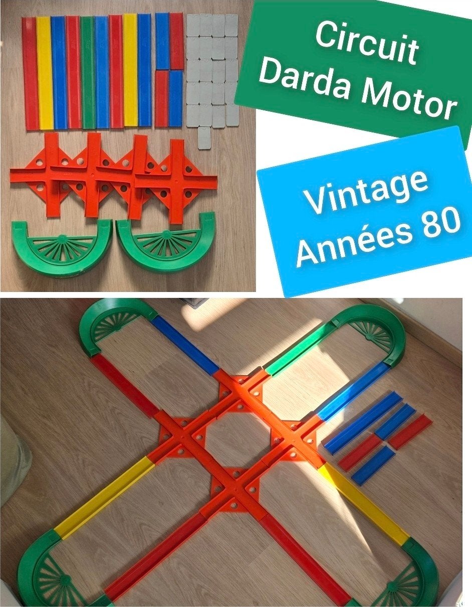 Lot Circuit de Voiture Vintage Darda Motor – Années 80, Enlèvement ou Envoi