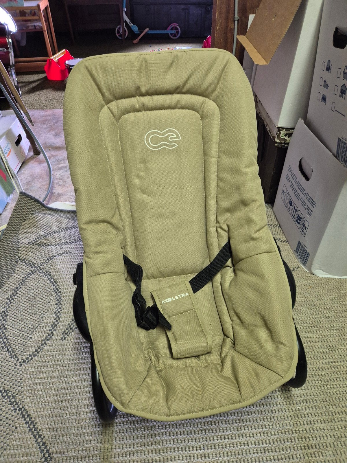 Wipstoeltje beige, Kinderen en Baby's, Wipstoel, Ophalen, Overige merken, Met gordel(s) of riempje(s)