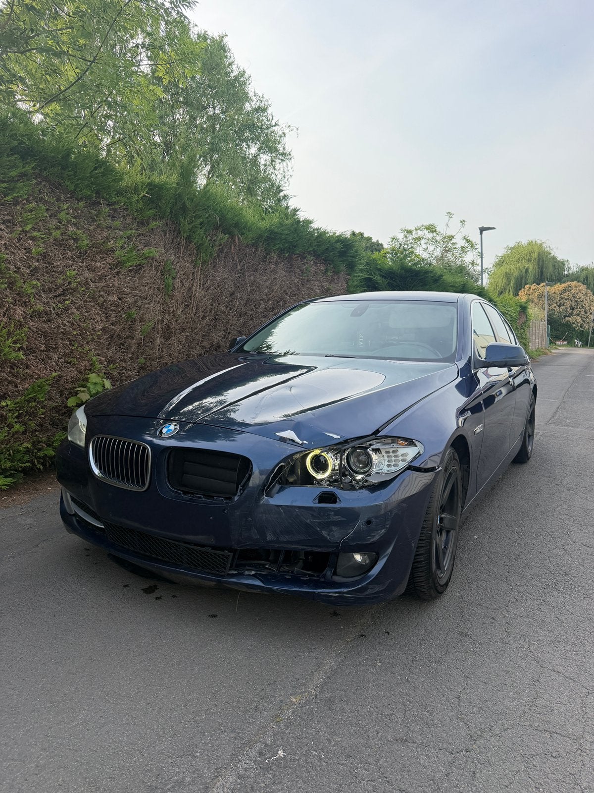 BMW 525D 2011/3.0 DIESEL/DOMMAGES, Autos, BMW, Cuir, Euro 5, Noir, 5 portes