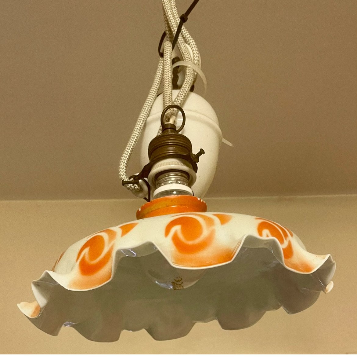 Abat-jour de plafond ART DECO ancien, Enlèvement ou Envoi