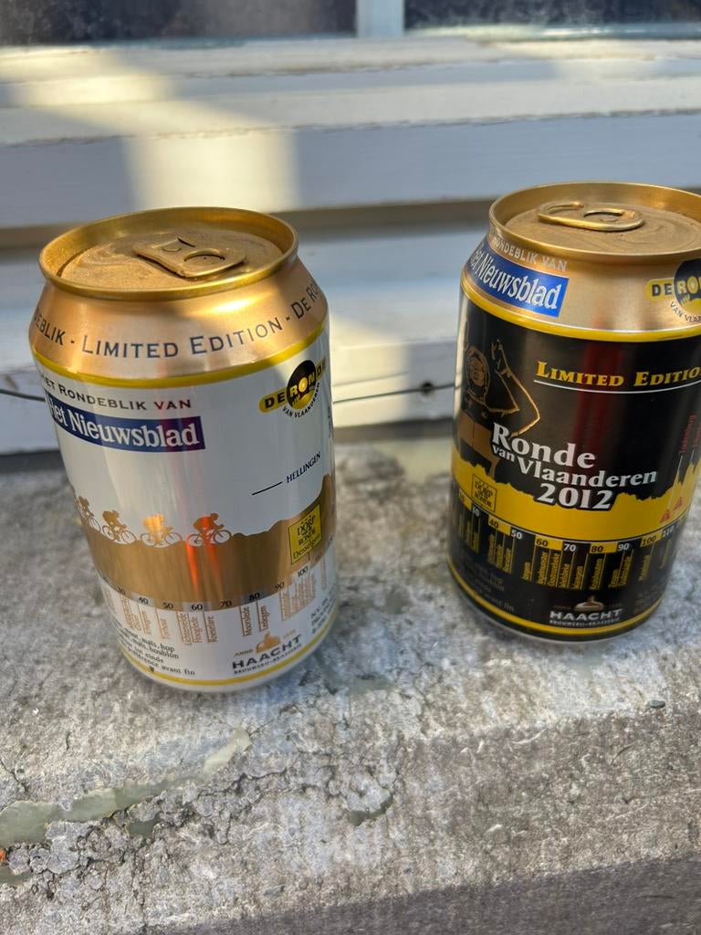 Ronde van vlaanderen 2010 en 2012 bierblikjes, Ophalen of Verzenden, Zo goed als nieuw