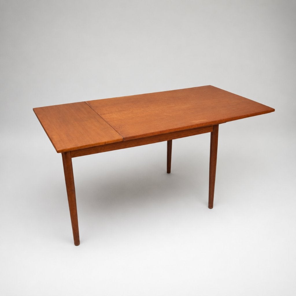 Vintage verlengbare eettafel jaren '60 design retro, Huis en Inrichting, Tafels | Eettafels, Verzenden, Teakhout