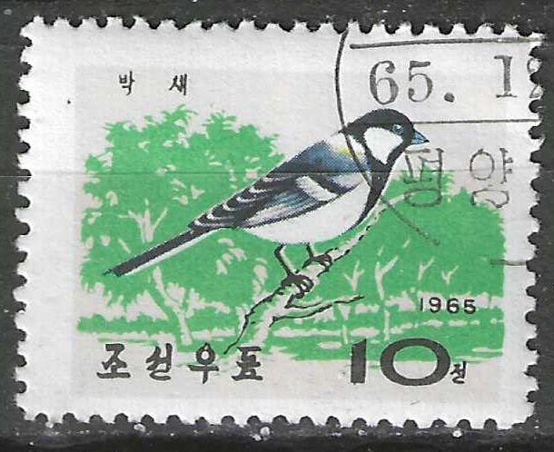 Noord-Korea 1965 - Yvert 621 - Koolmees (ST), Postzegels en Munten, Verzenden, Gestempeld