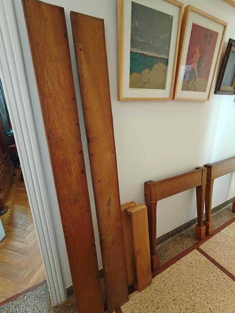 Antieke bakkerstafel: poten en dwarsliggers in eik, Antiek en Kunst, Ophalen