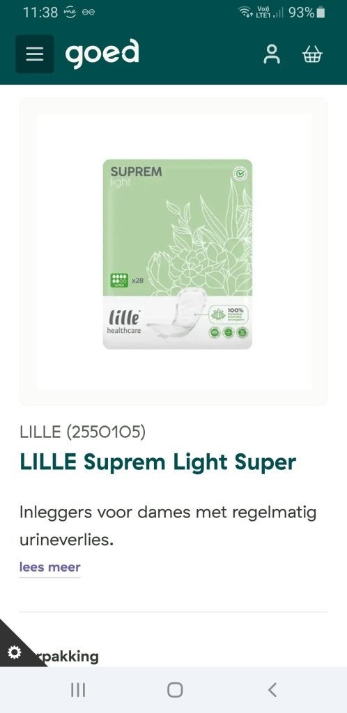 Pampers voor dames, Ophalen, Nieuw