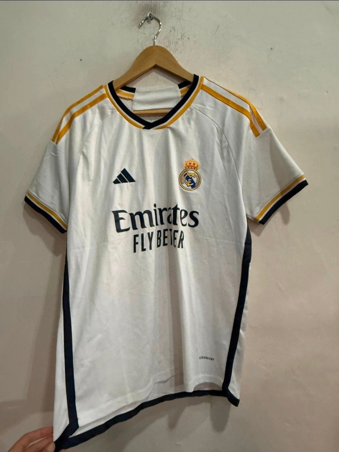 Maillot de football Real Madrid 5 Bellingham taille M, Sports & Fitness, Taille M, Enlèvement ou Envoi, Utilisé, Maillot