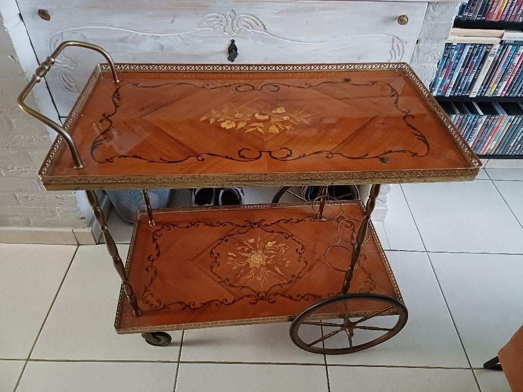 Hollywood regency Barcart, Ophalen, Gebruikt, 50 tot 100 cm, 50 tot 75 cm