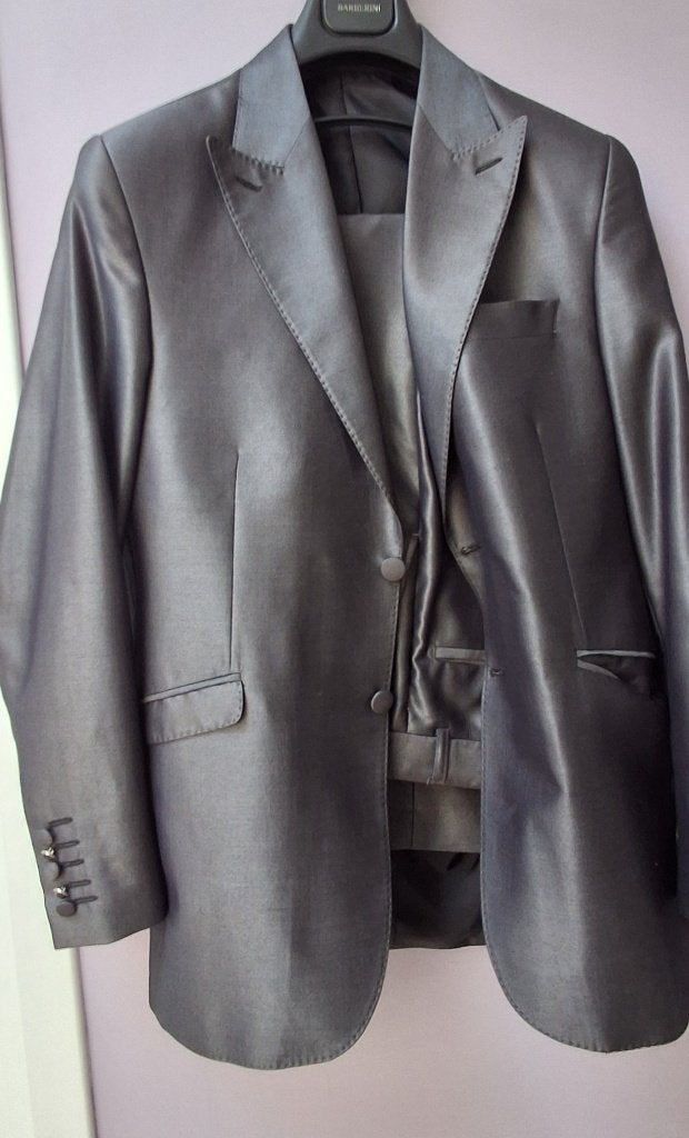 Ensemble costume, Vêtements | Hommes, Costumes & Vestes, Enlèvement ou Envoi, Argenté, CABALEROS, Taille 52/54 (L)