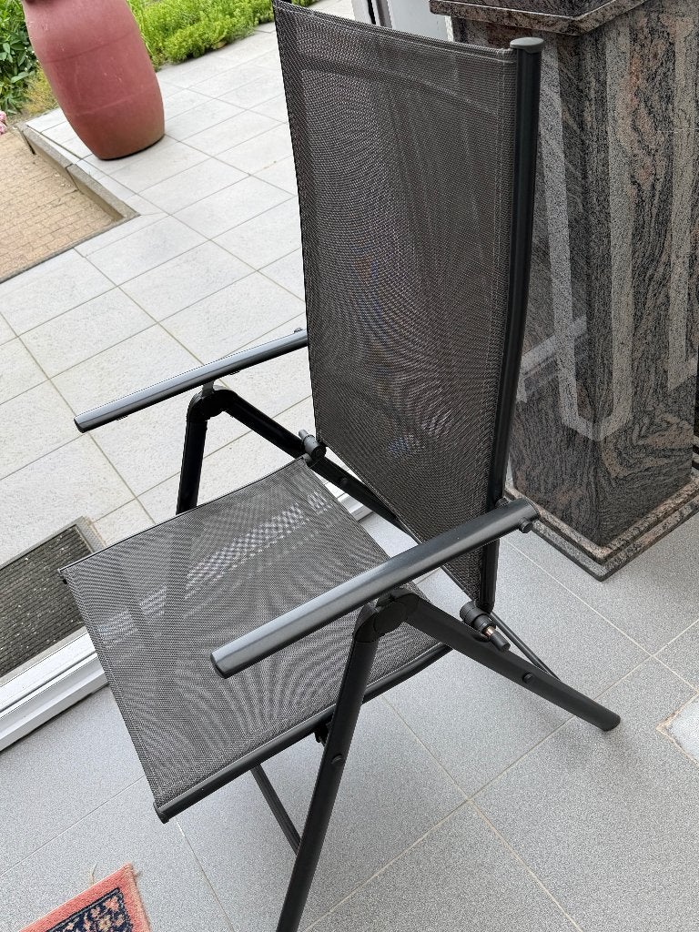 Tuinstoelen - Metaal - Verstelbaar 4 stuks NIEUWSTAAT, Tuin en Terras, Tuinstoelen, Ophalen, Nieuw, Metaal, Verstelbaar