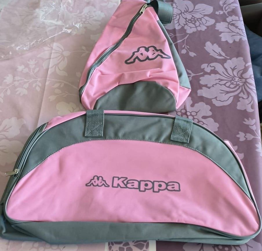 Roze/grijze Kappa sporttas met bijhorende rugzak, Ophalen of Verzenden, Nieuw, Dames
