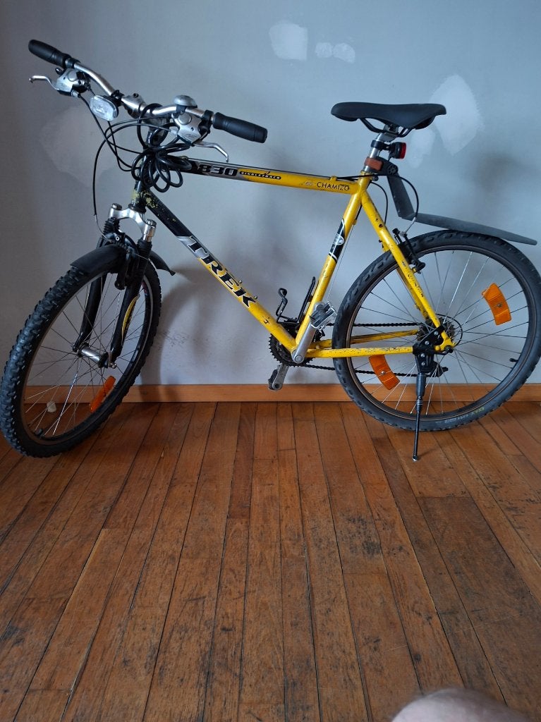 mtb trek geel en zwart, Ophalen, Gebruikt, Velgrem, Trek