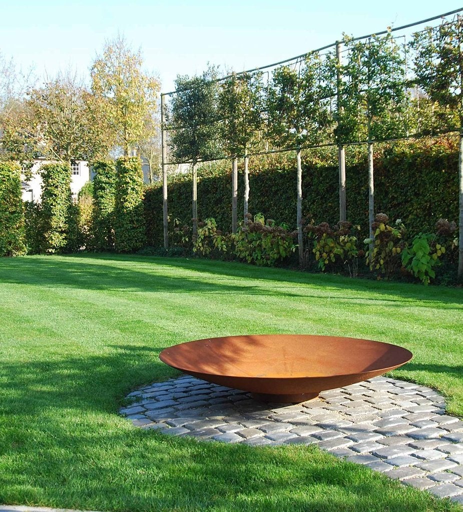 Brasero WalFiLii en acier corten - 150 cm - socle inclus, Jardin & Terrasse, Enlèvement, Comme neuf