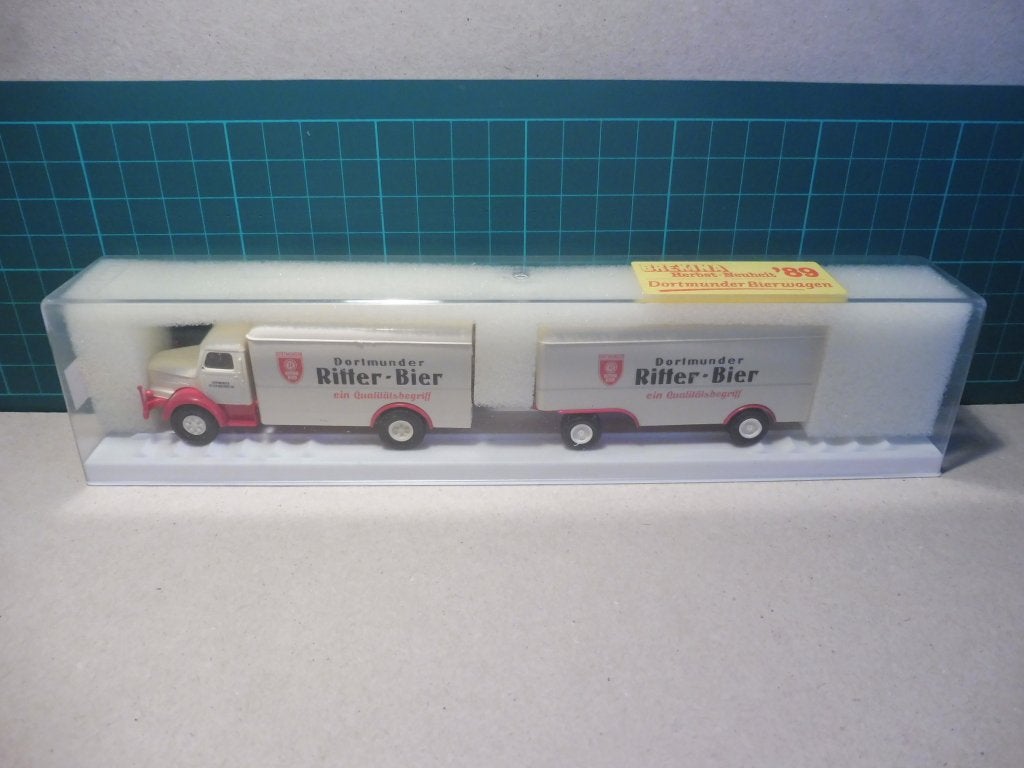 1:87 Brekina 7711 Krupp Mustang Dortmunder Ritter Bier truck, Hobby & Loisirs créatifs, Voitures miniatures | 1:87, Enlèvement ou Envoi