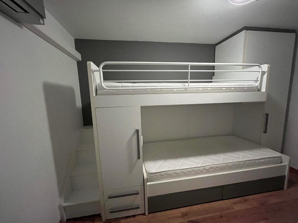Volledige jeugdkamerhoogslaper + extra bed + zwevend bureau, Kinderen en Baby's, Ophalen, 85 tot 100 cm, Gebruikt, Hoogslaper of Stapelbed