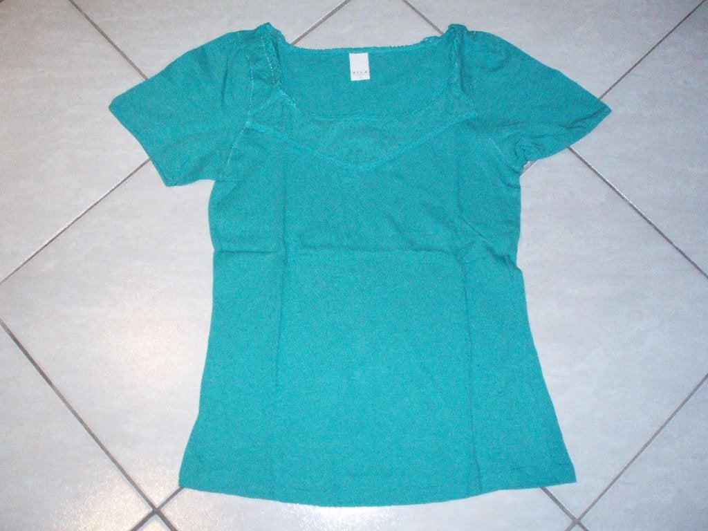 T-shirt bleu Vila Clothes - taille S, Manches courtes, Enlèvement ou Envoi, Taille 36 (S), Vila