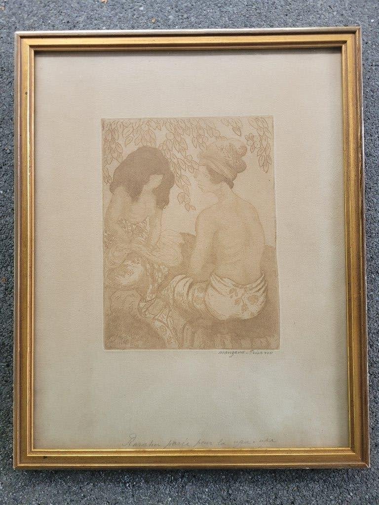 Georges Manzana Pissarro, Eau-forte, Enlèvement ou Envoi, Encadré, Vie quotidienne