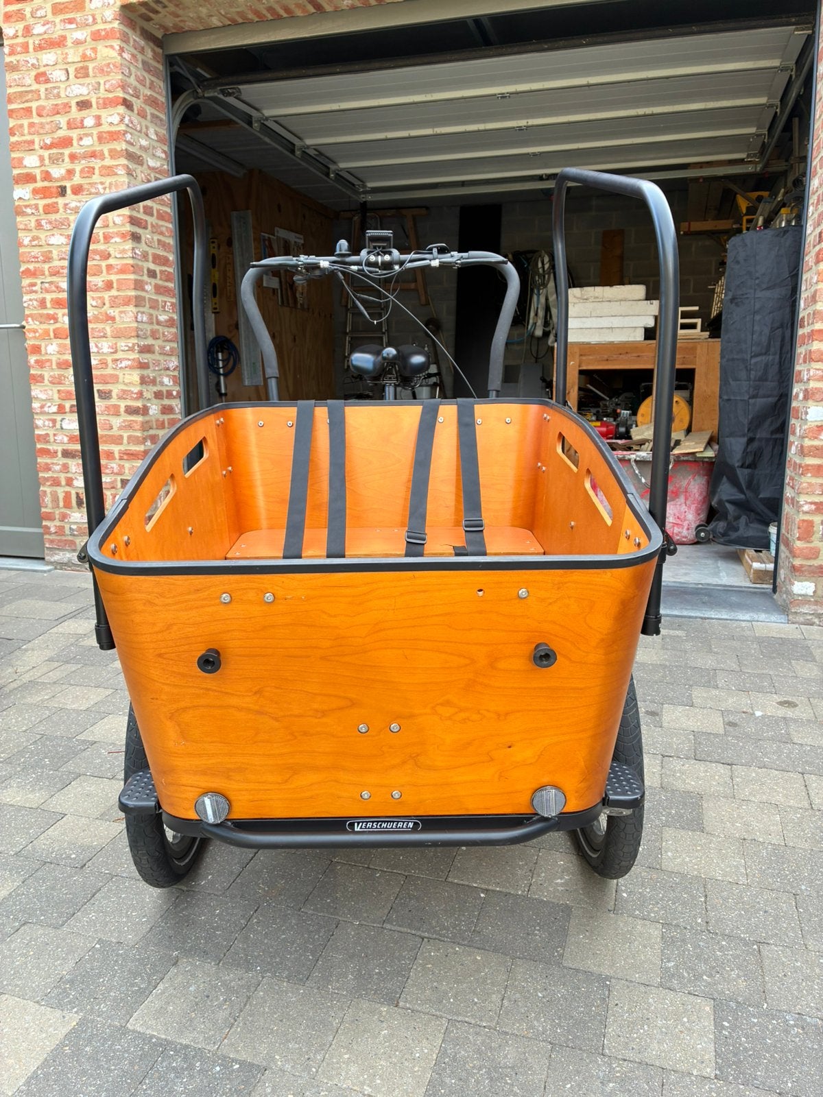Elektrische Bakfiets, Fietsen en Brommers, 4 kinderen of meer, Gebruikt, Elektrisch, Schijfrem