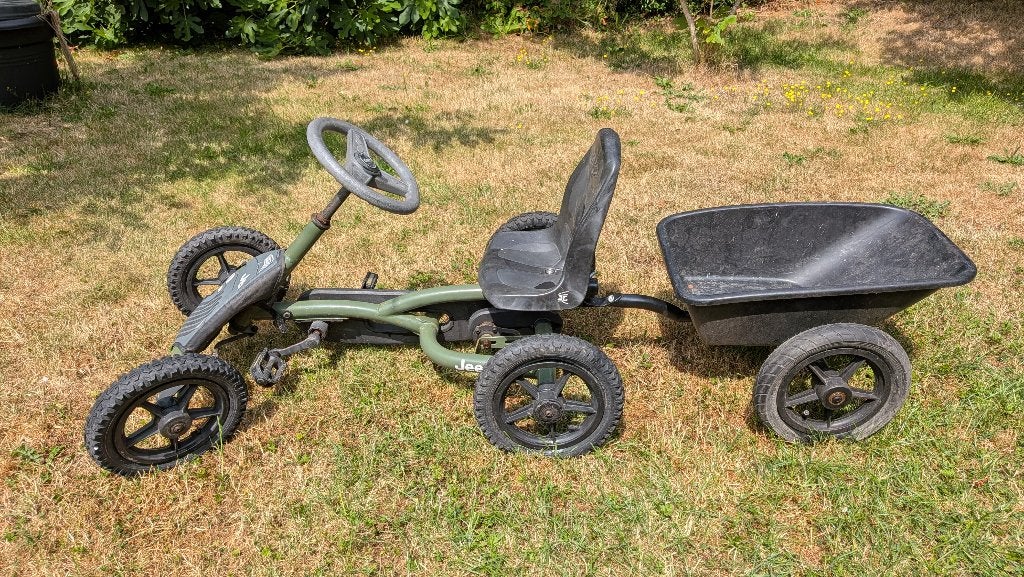 Jeep Berg Gocart + Aanhangwagen, Ophalen, Gebruikt, BERG