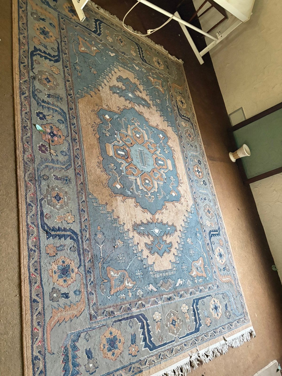 Handgeknoopt Oosters tapijt 300 x 210 cm – groot formaat, Ophalen, Zo goed als nieuw, Beige