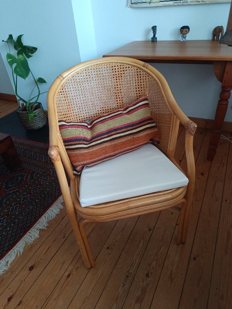 Fauteuil en rotin, Moins de 75 cm, Comme neuf, Enlèvement, 50 à 75 cm