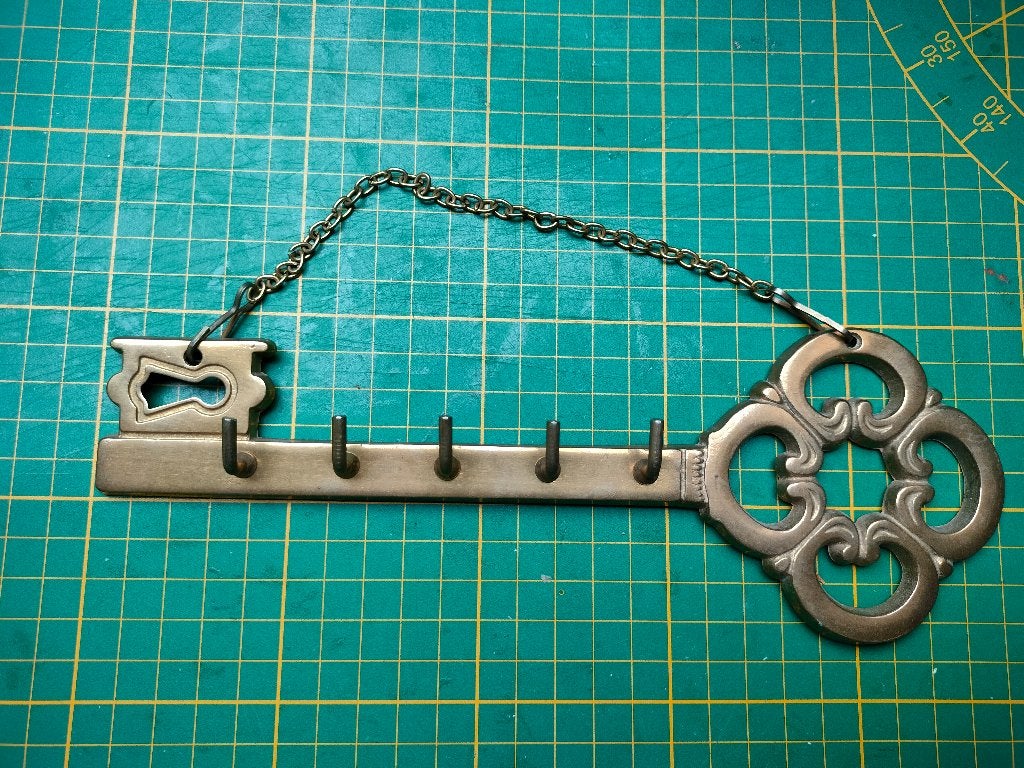 sleutel kapstok rek hanger decoratie metaal vintage goud, Ophalen of Verzenden