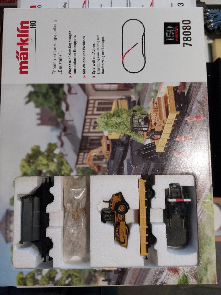 Märklin uitbreidingsset "baustelle" 78080, Analogique, Courant alternatif, Enlèvement, Utilisé