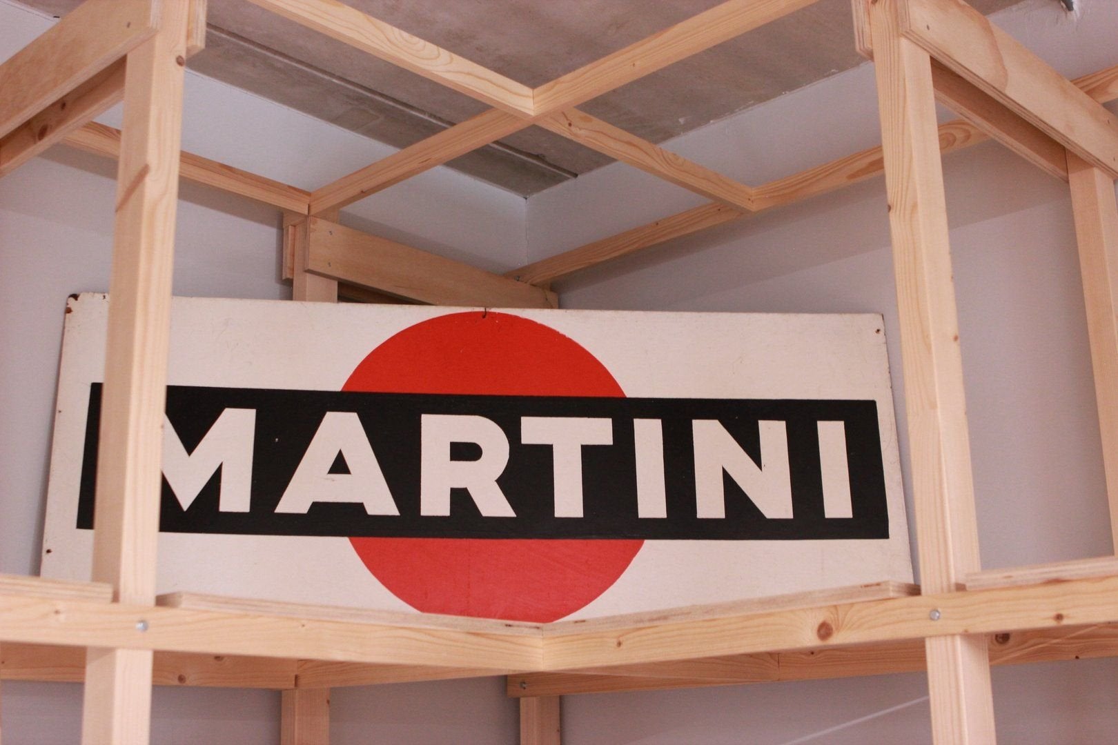 vintage Martini reclamebord karton, -, -, Enlèvement, Utilisé