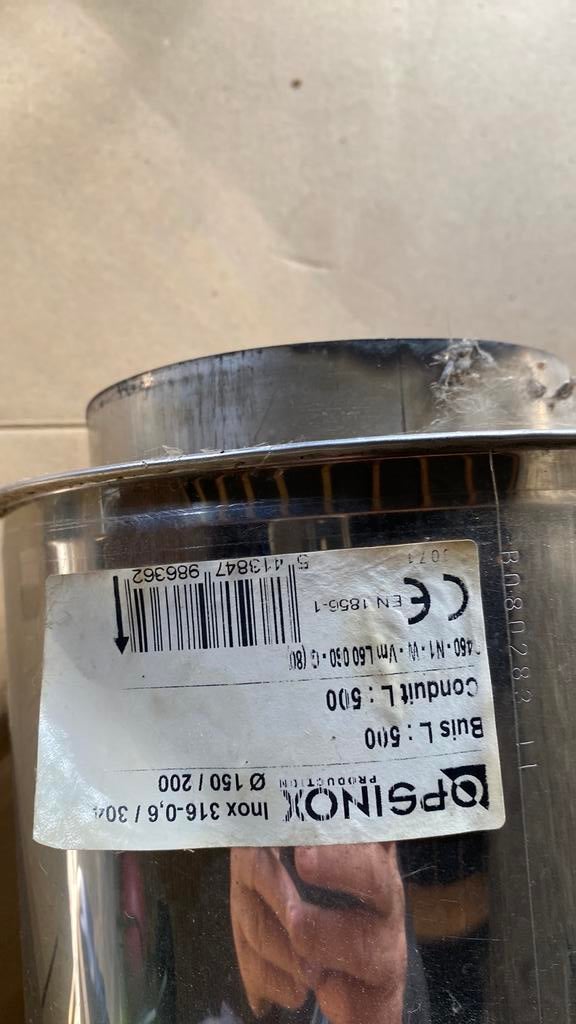 Inox kachelbuizen, Ophalen, Gebruikt