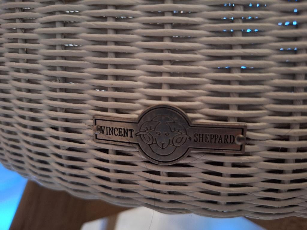 Designer stoelen vincent sheppard, Huis en Inrichting, Stoelen, Ophalen, Wit, Riet of Rotan, Zo goed als nieuw