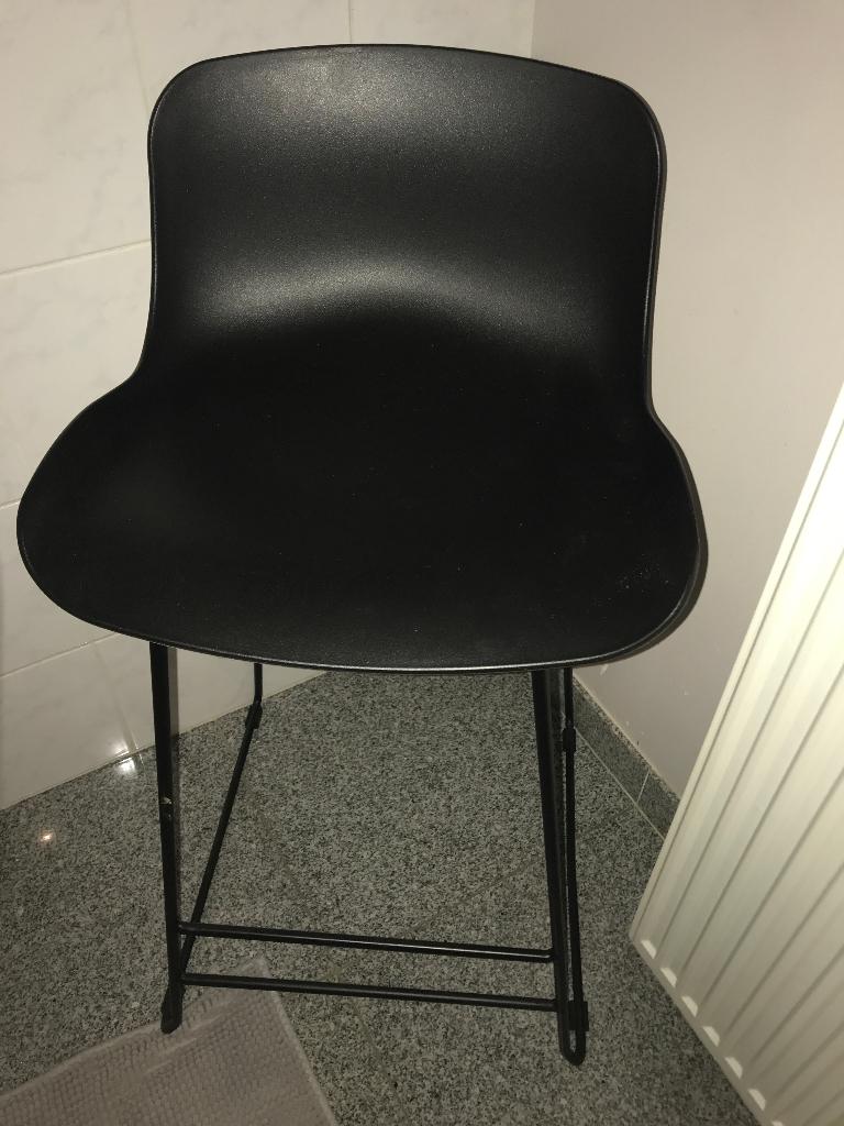 3 zwarte barkrukken. Zithoogte 76 cm., Huis en Inrichting, Ophalen, Met voetsteun, 60 tot 90 cm, Nieuw