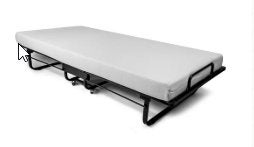 Troonz Luxe Opklapbed Livorno - 80cmx200cm - matras 15 cm, Huis en Inrichting, Ophalen, Eenpersoons, Zwart, Nieuw
