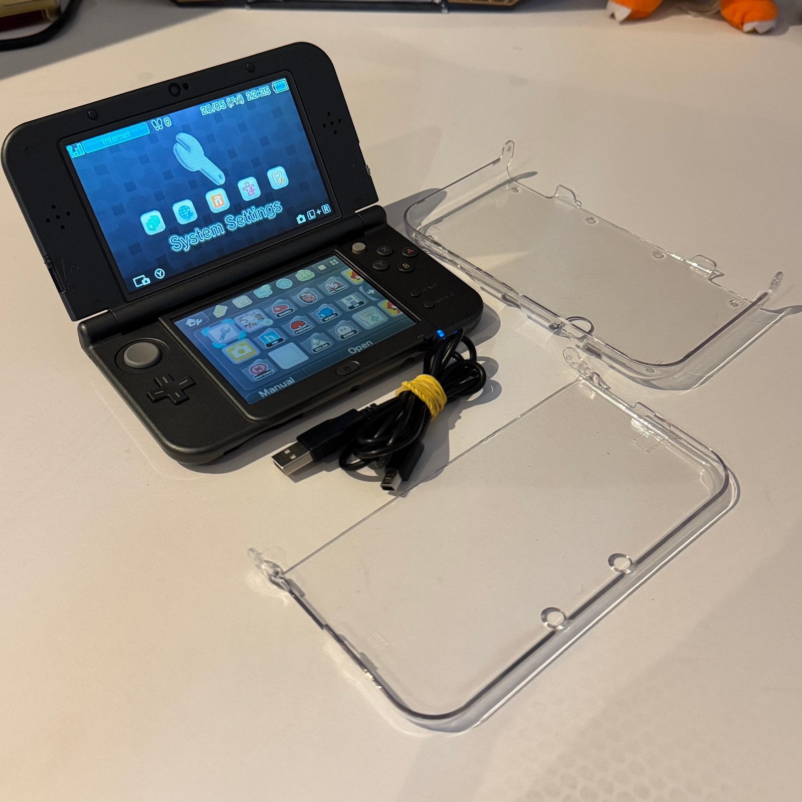 New 3ds XL top ips, Games en Spelcomputers, Gebruikt, Zwart, Ophalen of Verzenden, 3DS