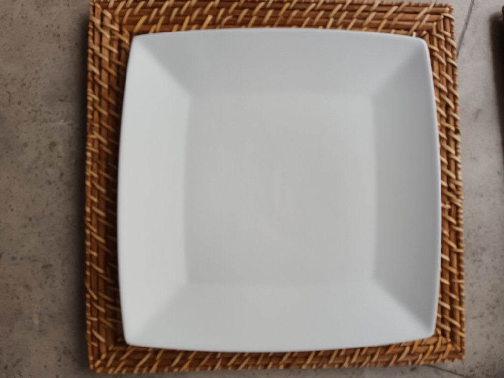 Rieten, vierkante onderleggers + bord zelf, Ophalen, Bord(en)