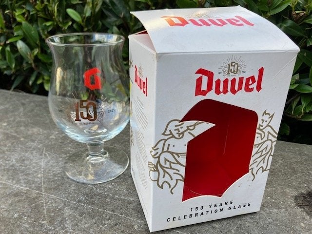 Duvel Glas ‘150 jaar Duvel" Moortgat Breendonk, Verzamelen, Ophalen of Verzenden, Nieuw, Bierglas