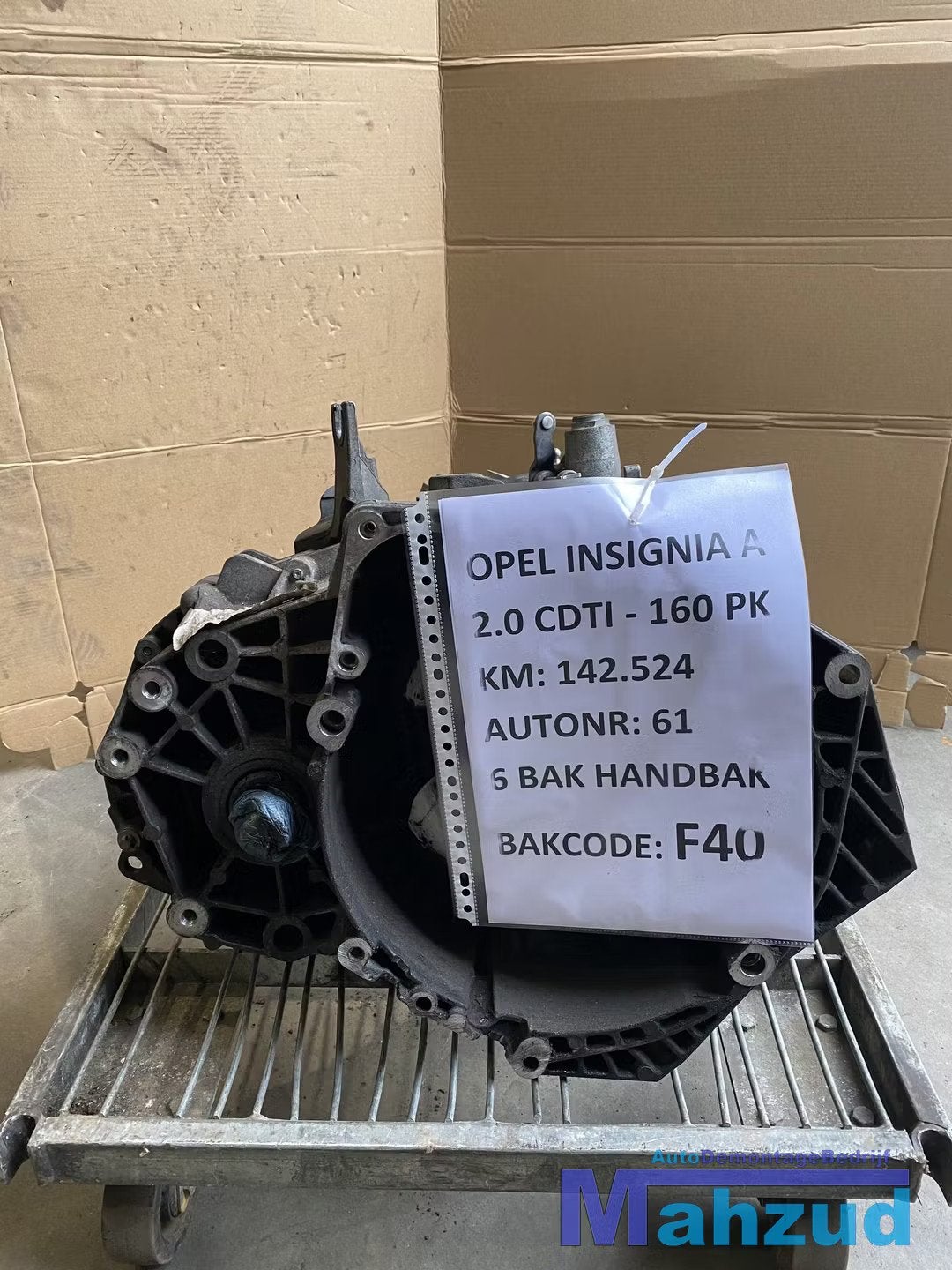 OPEL INSIGNIA A 2.0 cdti Versnellingsbak 6 bak F40, Gebruikt, Opel Automobile GmbH, Kontakt@opel-infoservice.de, Opel