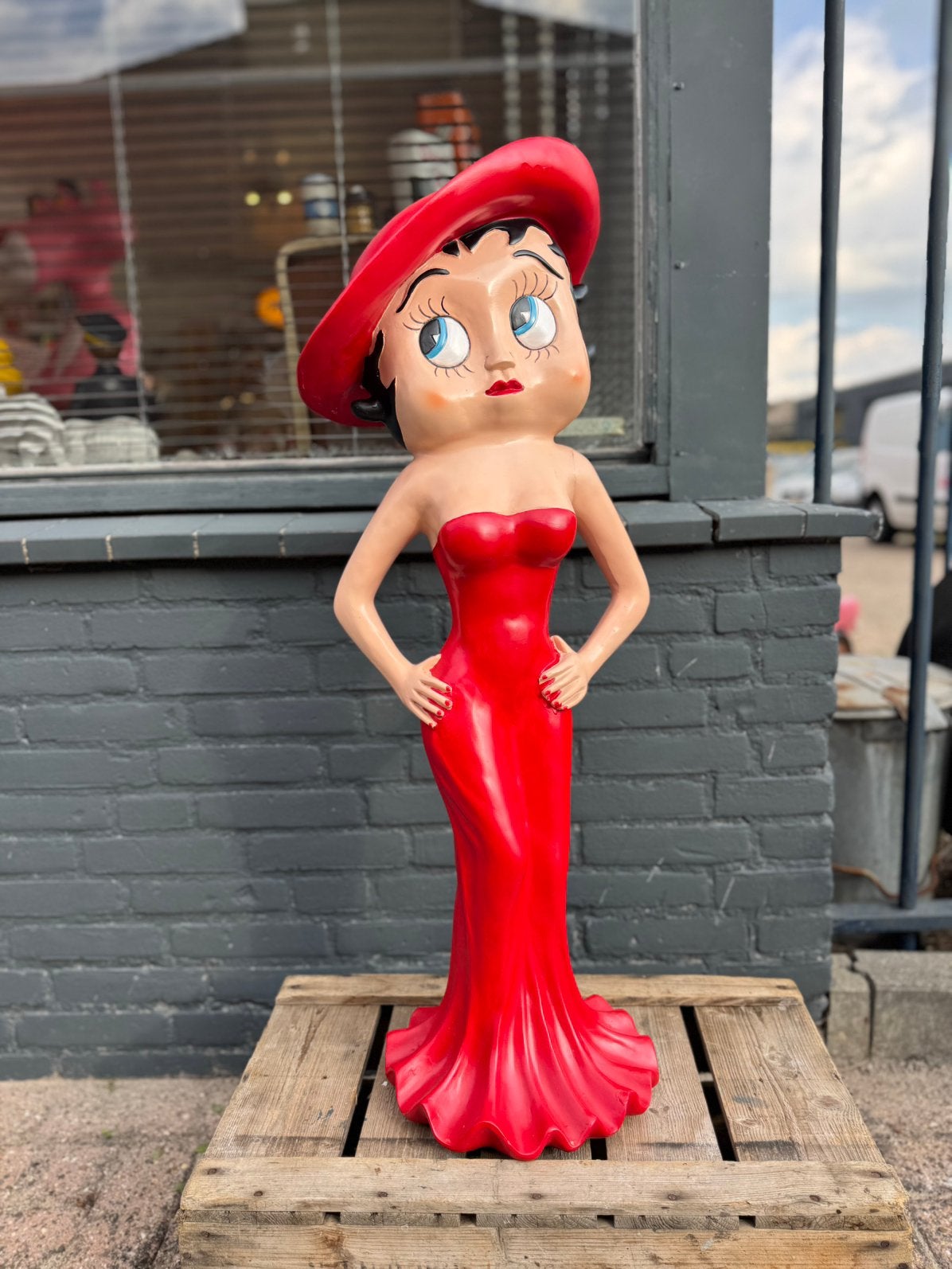 Groot Betty Boop beeld, Verzamelen, Ophalen, Gebruikt, Mens