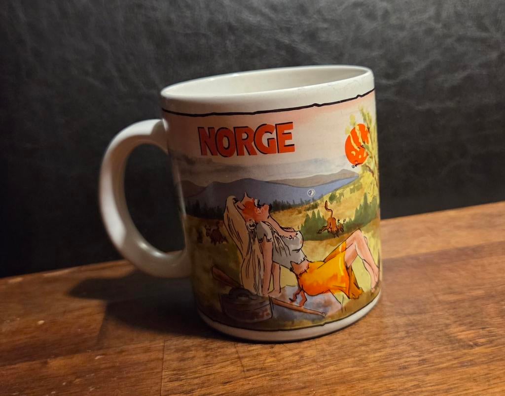 Vintage mok Trollen Noorwegen, Verzamelen, Ophalen of Verzenden, Gebruiksvoorwerp